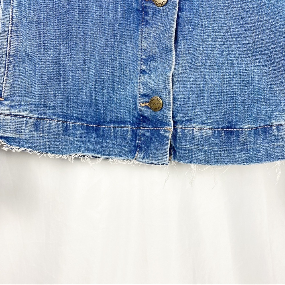 LOFT Boxy Denim Jacket Size Small - Picture 2 of 7
